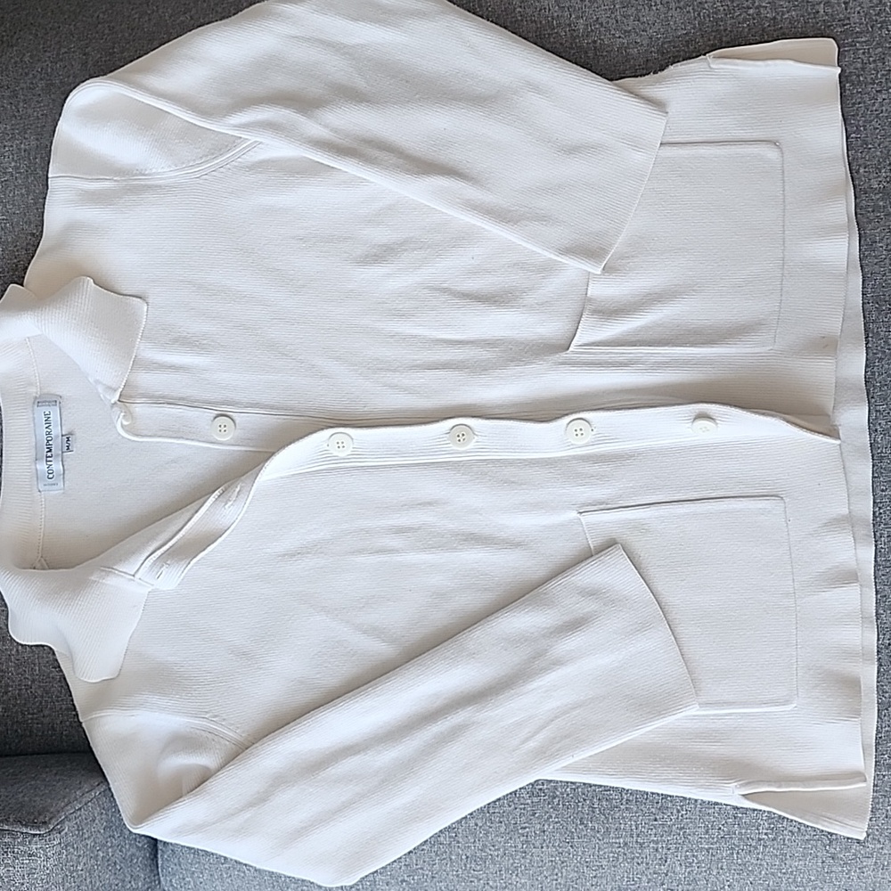 Simons Cream Cardigan Sweater